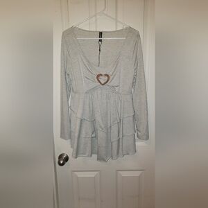 Just Fashion Now Ruffle Heart Tunic Top